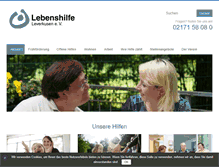 Tablet Screenshot of lebenshilfe-lev.de